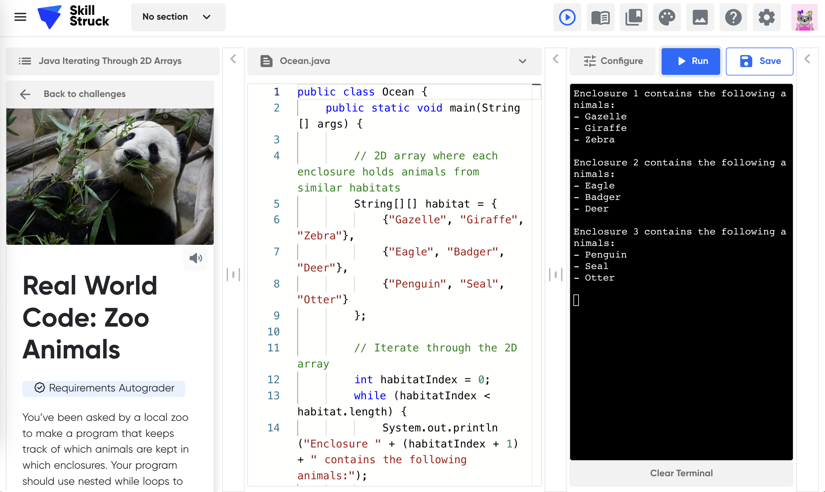 Real World Code: Zoo Animals