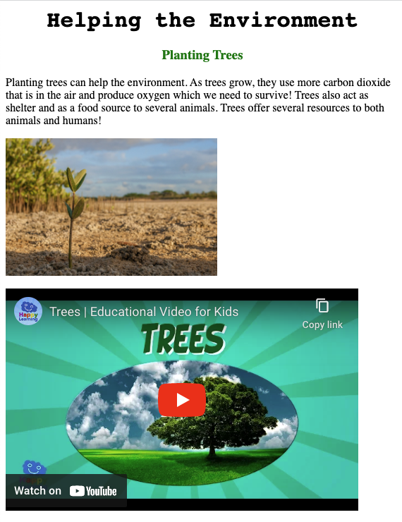 Helping the Environment
