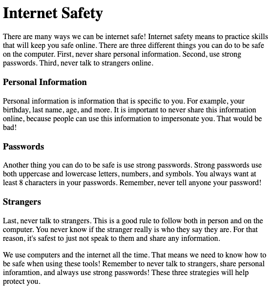 Informational Writing