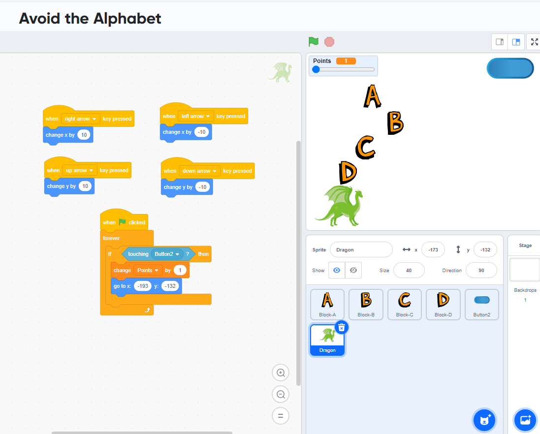 avoid the alphabet dragon